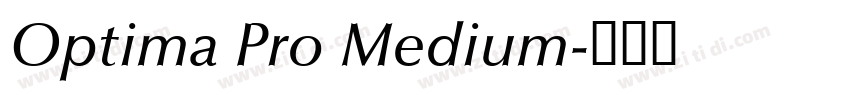 Optima Pro Medium字体转换